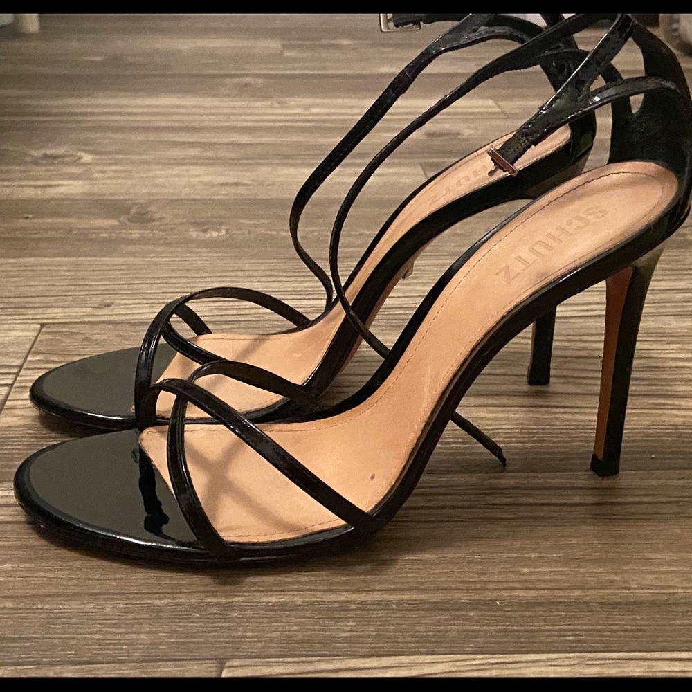 Schutz strappy black sandals 11